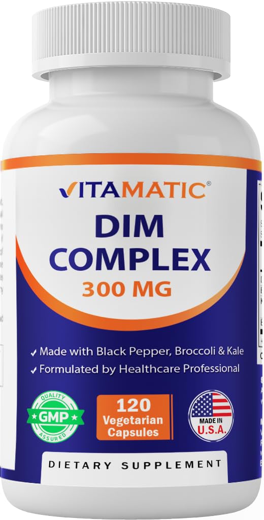 Vitamatic DIM Supplement Complex for Women & Men 300mg, 120 Veg Capsules