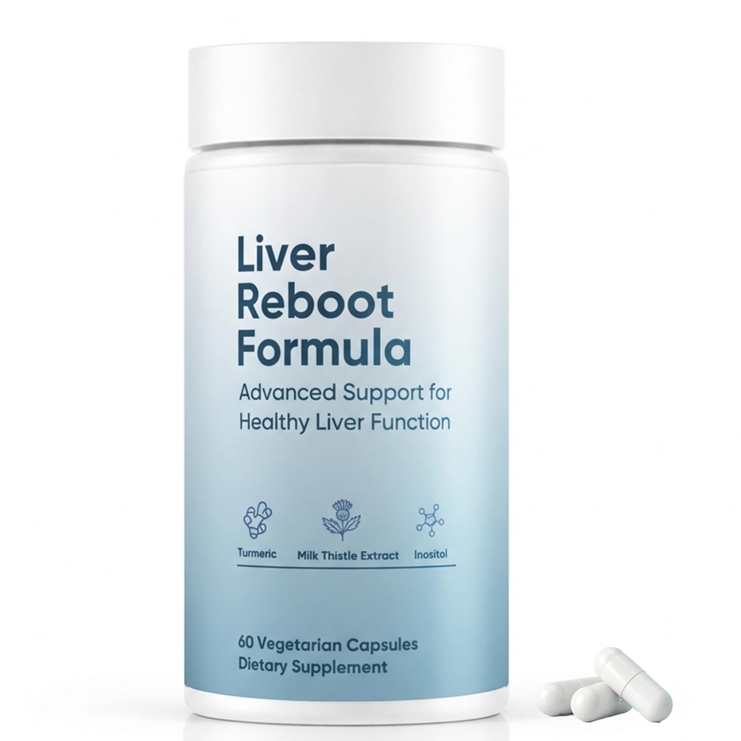 ZRRTXV Liver Cleanse Detox & Repair Liver Support Supplement Capsules, Milk Thistle Supplement, Liver Detox & Liver Support Formula with Milk Thistle Extract, Turmeric & Inositol, 60 Capsules