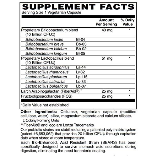 BariatricPal Probiotic 20 Billion CFU Gastrointestinal & Immune Health Capsules, 30 Count