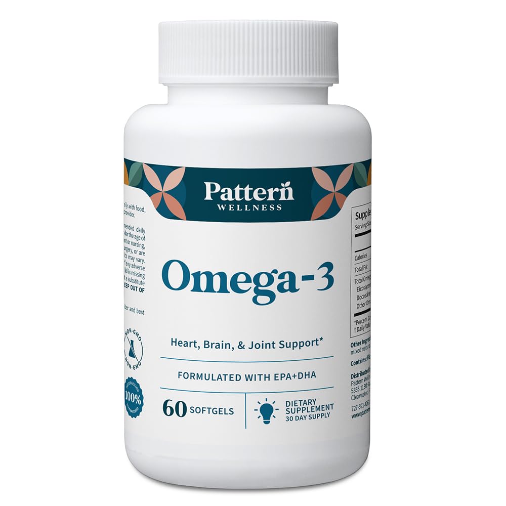 Pattern Wellness Omega 3 Softgels 60 Softgels