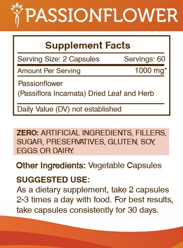 Secrets of the Tribe Passionflower Capsule 120 Count