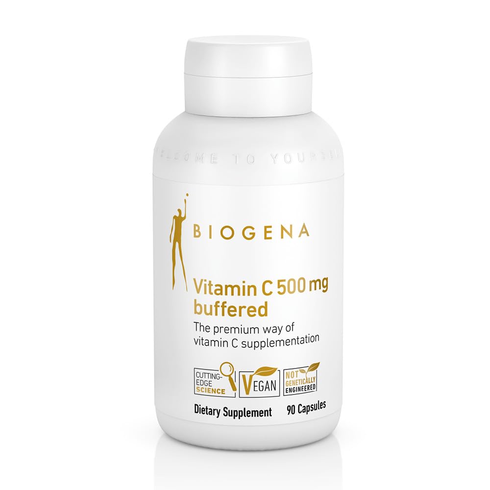 BIOGENA Vitamin C 500 mg Buffered Gold Capsules, 90 Capsules