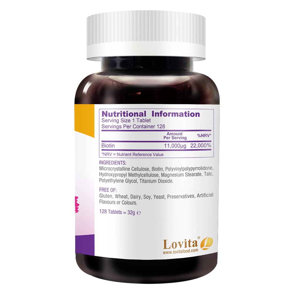 LOVITA Biotin 11,000 mcg Tablets, 384 Count