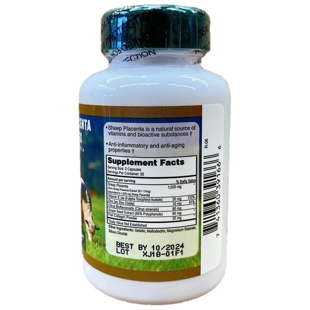 Nu-Health Sheep Placenta Complex Capsules 400 Capsules