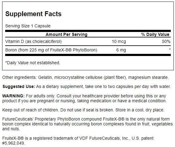Swanson Vitamin D & Boron Capsules 60