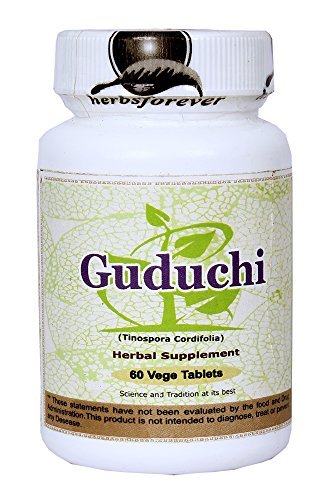 Herbsforever Guduchi (Tinospora cordifolia) Extra Strength 10:1 Extract, 800mg per Capsule, 60 Veg Capsules