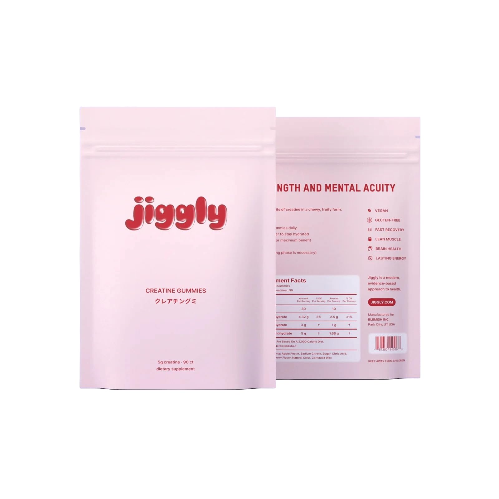 Jiggly Creatine Monohydrate Gummies, 180 Count