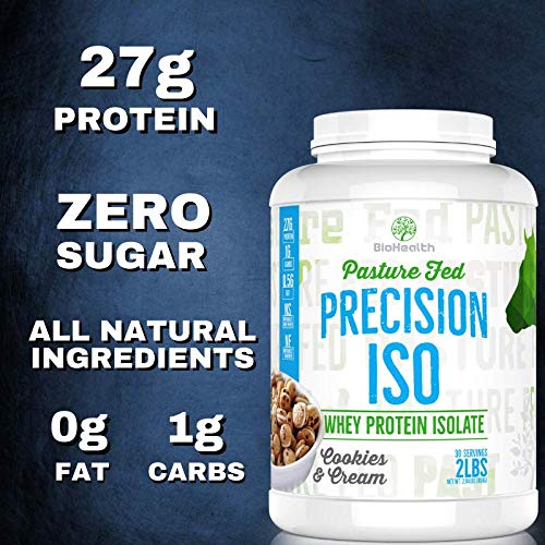 BioHealth Nutrition Precision ISO Cookies & Cream 2lb Whey Protein Isolate Powder