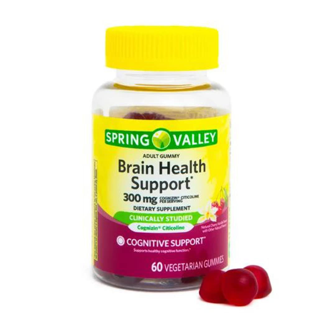 Generic Brain Health Vegetarian Gummy Supplements, 60 Count