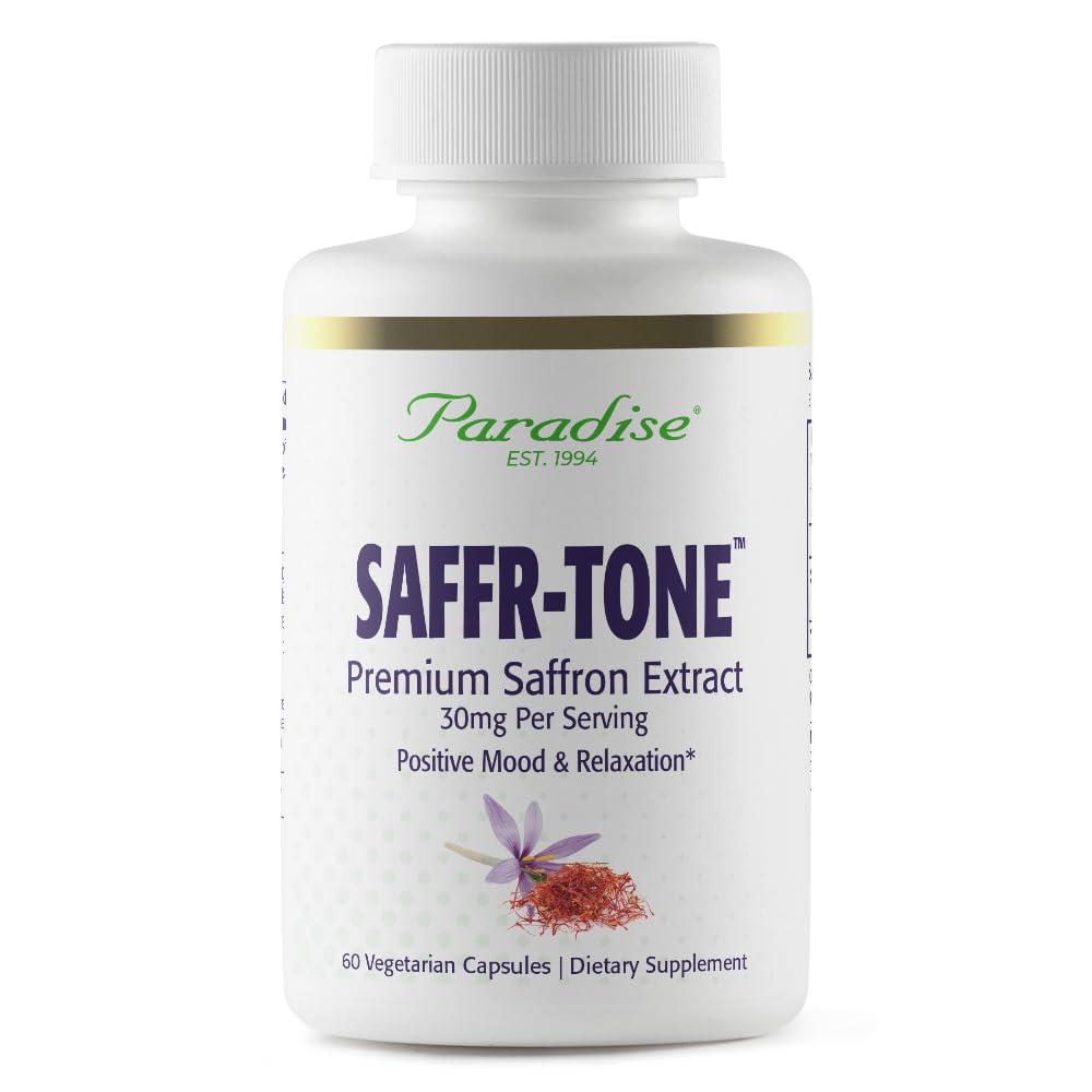 Paradise Herbs Saffr-Tone Saffron Extract Active Whole Spectrum Extract Capsule 60 Count