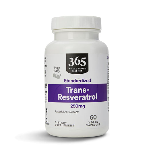 365 by Whole Foods Market Transresveratrol 250 mg Capsules, 60 Count