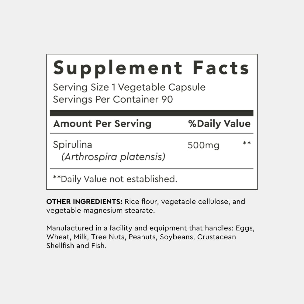 Alaya Naturals Pure Spirulina Capsules 90 Capsules