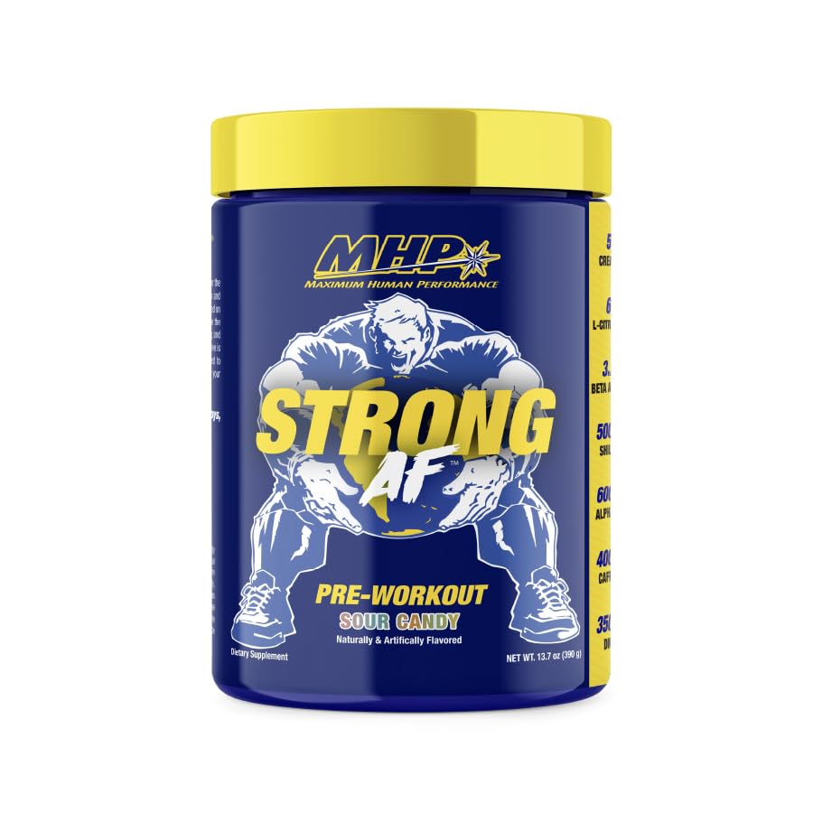 Maximum Human Performance Strong AF Pre-Workout Powder 13.5 Ounce