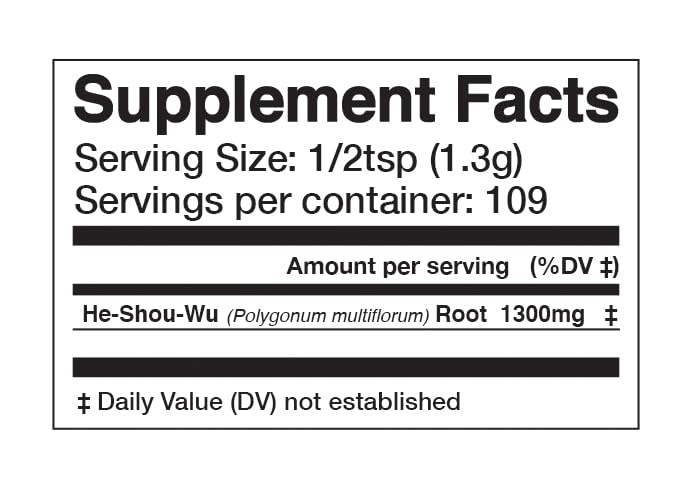 Anima Mundi Apothecary Healthy Hair Vitamins Adaptogenic He Shou Wu Fo Ti Root Hair Supplements for Women and Men Powder 5