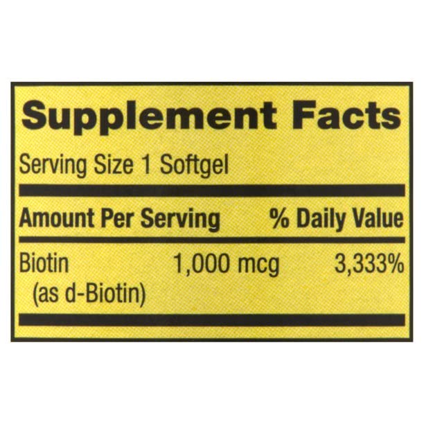 Tohoyard Biotin 1000 mcg Softgels, 300 Count