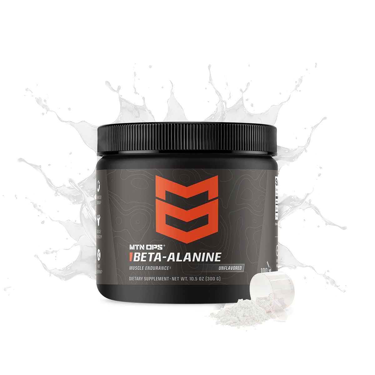 MTN OPS Beta Alanine Pre Workout for Muscle Endurance & Strength, Powder, 10.5 oz