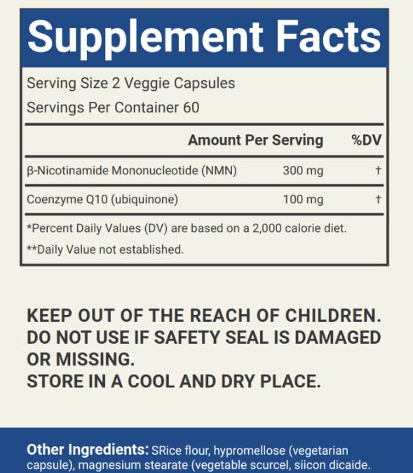 VitaCosmoX Nicotinamide with CoQ10 Coenzyme Q10 Capsule 1 Count