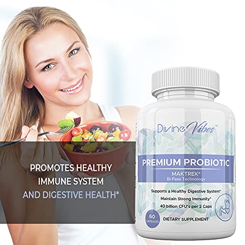 Divine Vibes Probiotics 40 Billion CFU, 60 Capsules