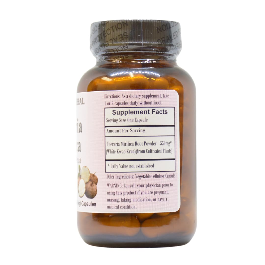 Barlowe's Herbal Elixirs Pueraria Mirifica 550 mg Per Capsule Capsules 60 Count