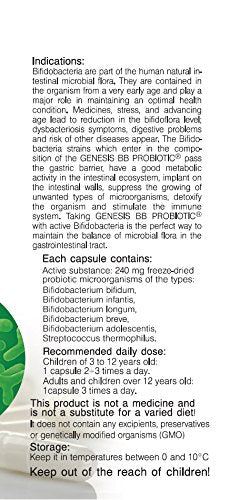 Genesis LABORATORIES Biomix Probiotic with Lactobacillus and Bifidobacterium & BB Probiotic, Capsules, 60 Count