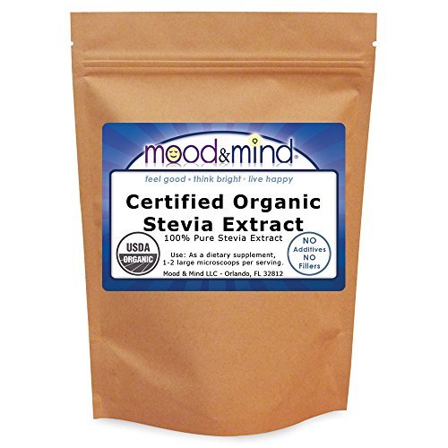 Mood & Mind Organic Stevia Extract Powder 4 oz