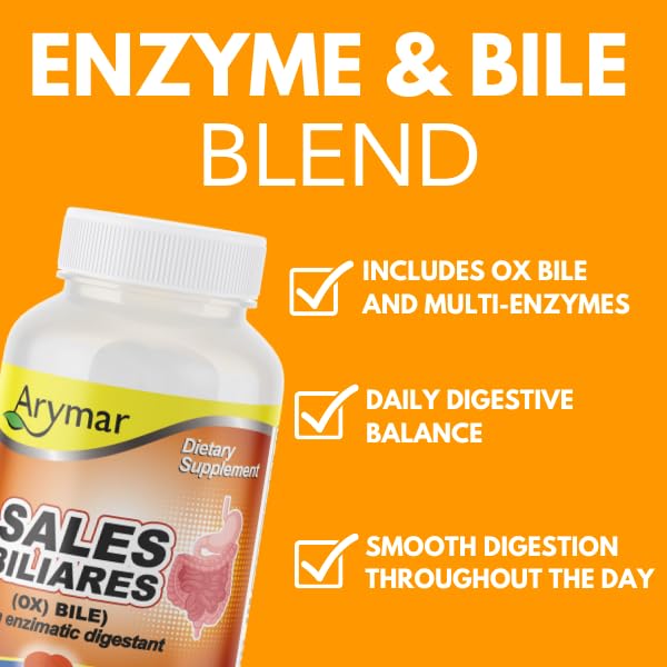 Arymar Ox Bile with Digestive Enzymes Tablets, 60 Count