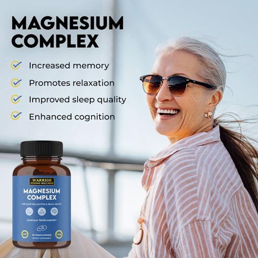 Warrior Strong Wellness Magnesium Complex Triple Blend Supplement Capsule 1 Count