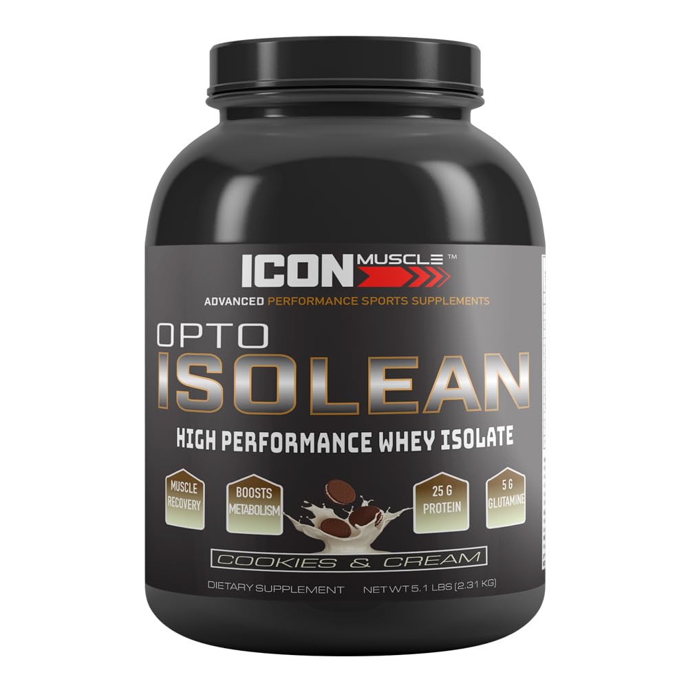 Icon Muscle Isolean Whey Protein Powder Cookies & Cream 1600 Servings