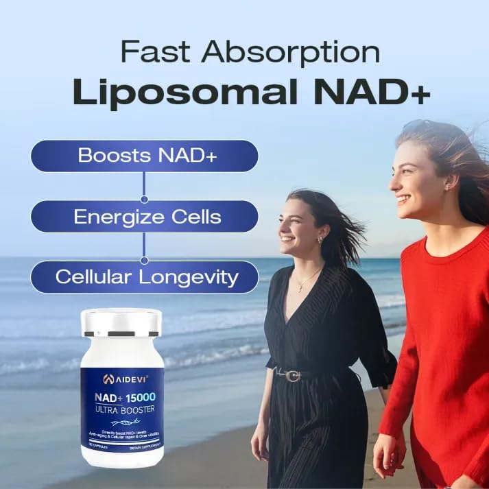 AIDEVI Liposomal NAD Plus Booster 500mg Capsule, 30 Count