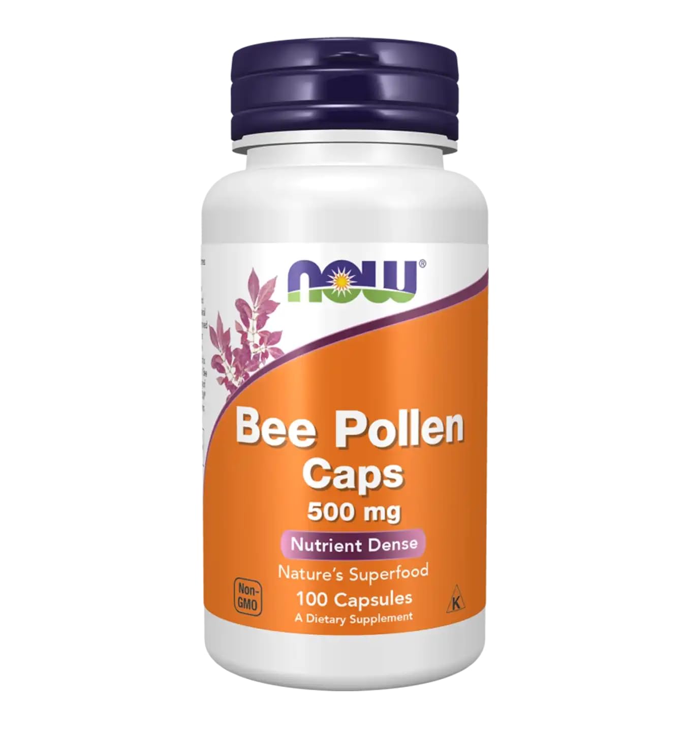 NOW Foods Bee Pollen 500mg 100 Capsules