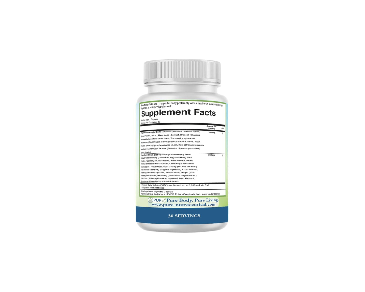 PURE Greens & Reds Capsules, 30 Count