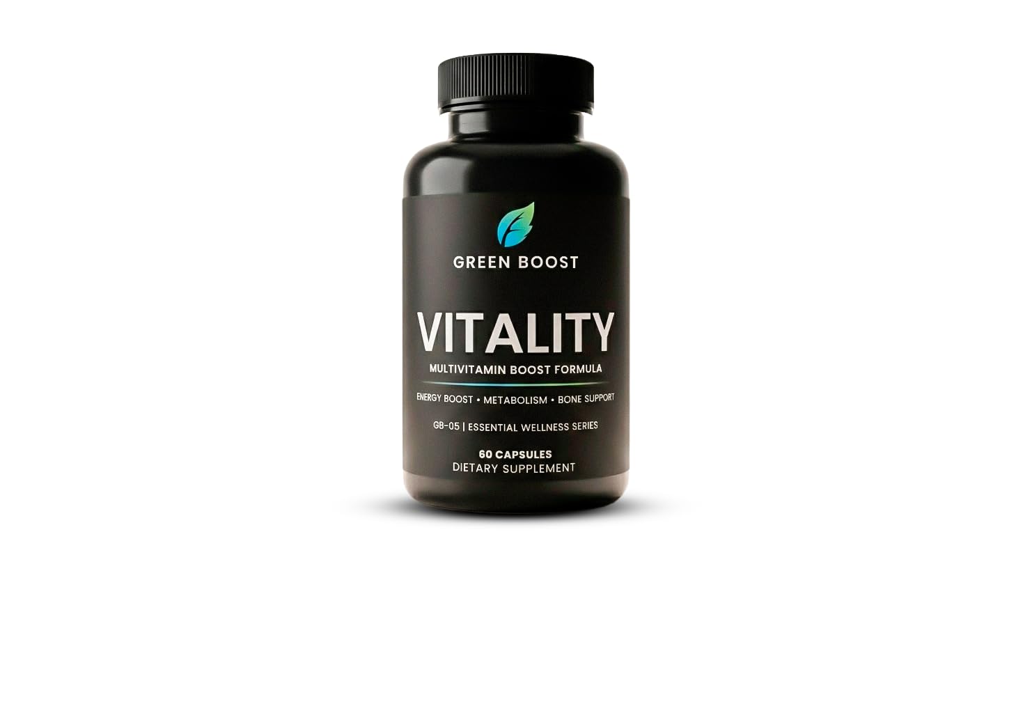 Green Boost Green Vitality Daily Multivitamin for Adults - Energy + Immune Support with Elderberry, Colostrum, Zinc, Biotin & 7 Essential Vitamins, 60 Veggie Capsules