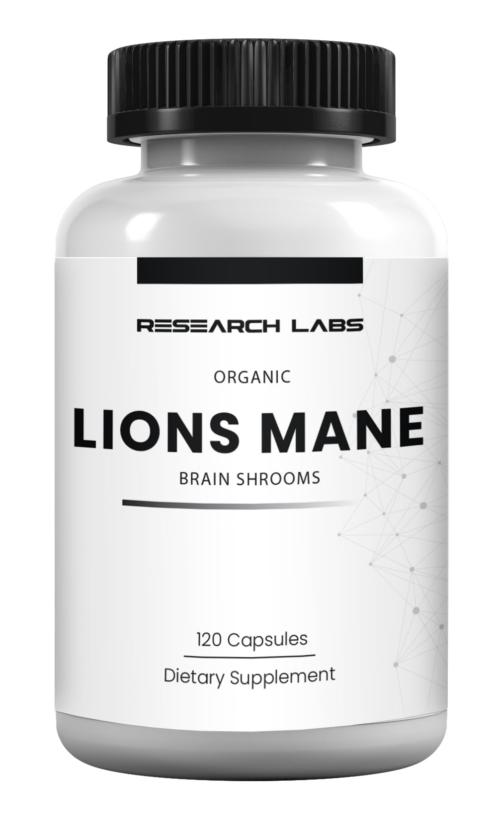 Research Labs Organic Lions Mane Supplement Capsules 120 Count