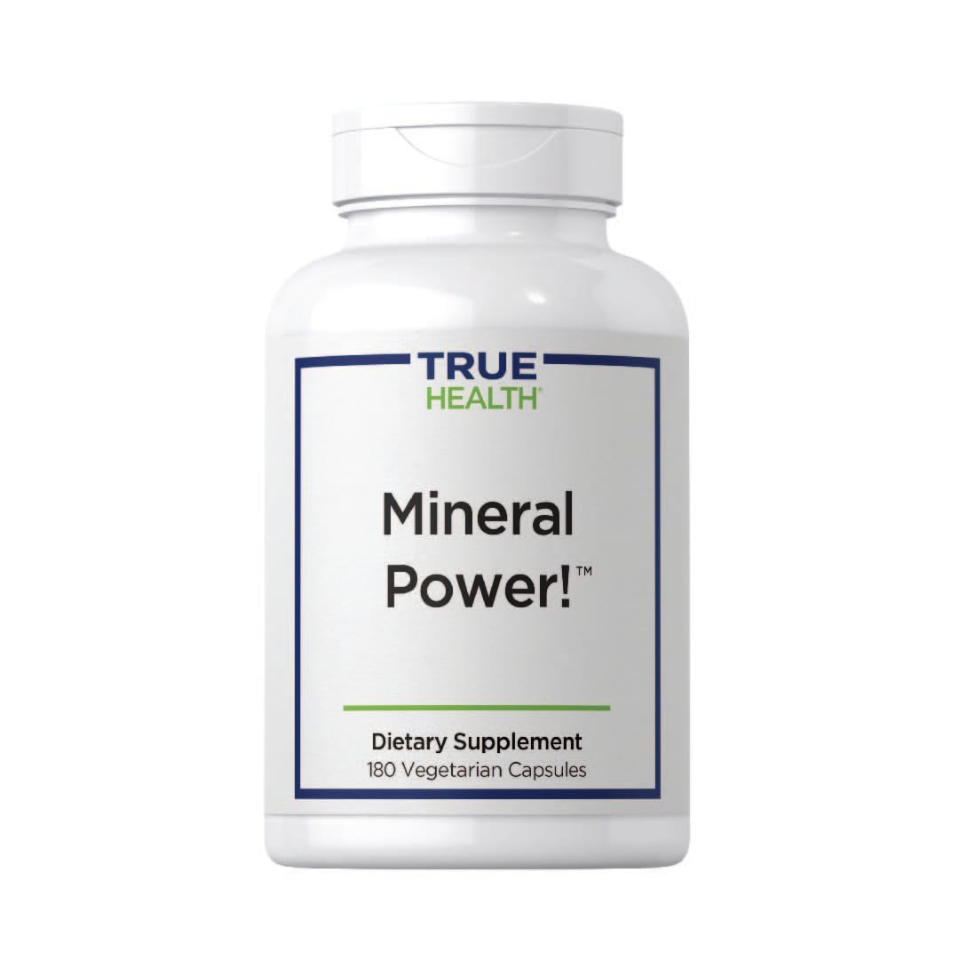 True Health Mineral Vitamin for Men & Women Supplement with Trace Minerals, Magnesium, Zinc and Iodine, 180 Capsules