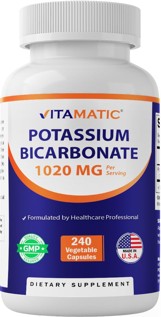 Vitamatic Potassium Bicarbonate Supplement Capsule, 1020 mg, 240 Count