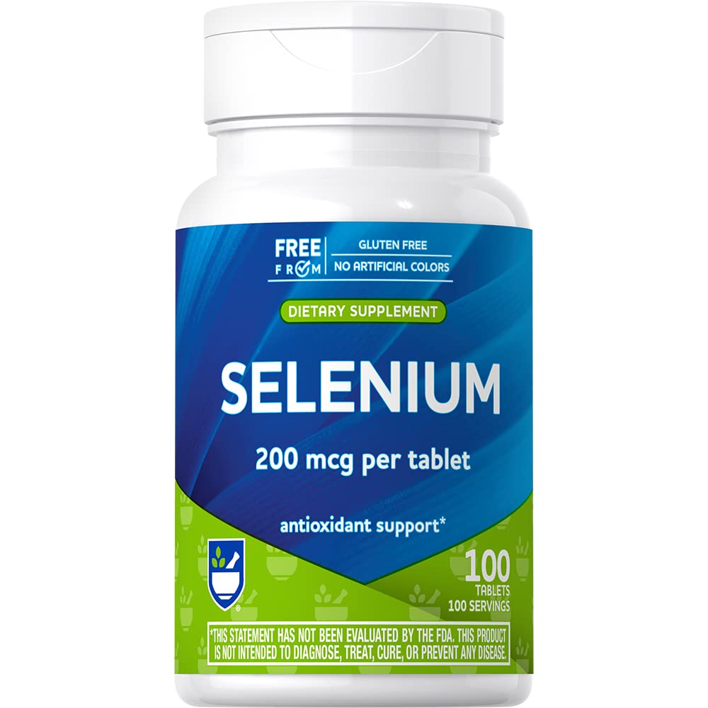 Rite Aid Selenium Tablets 200 mcg, 100 Count