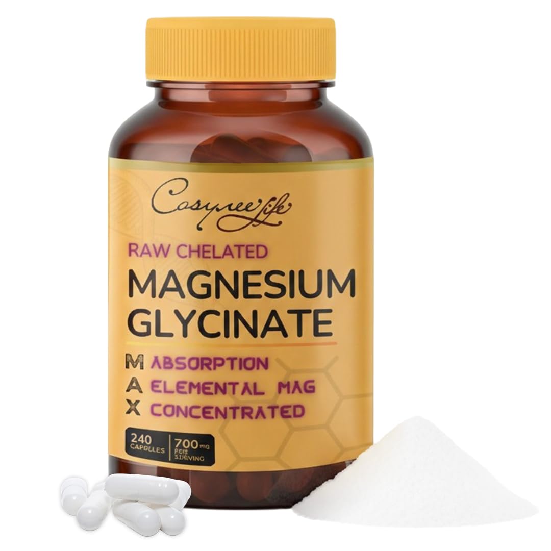 Cosynee Magnesium Glycinate 700mg Chelated – High Absorption Magnesium Glycinate for Men & Women Magnesium Complex Capsules, 1 Count