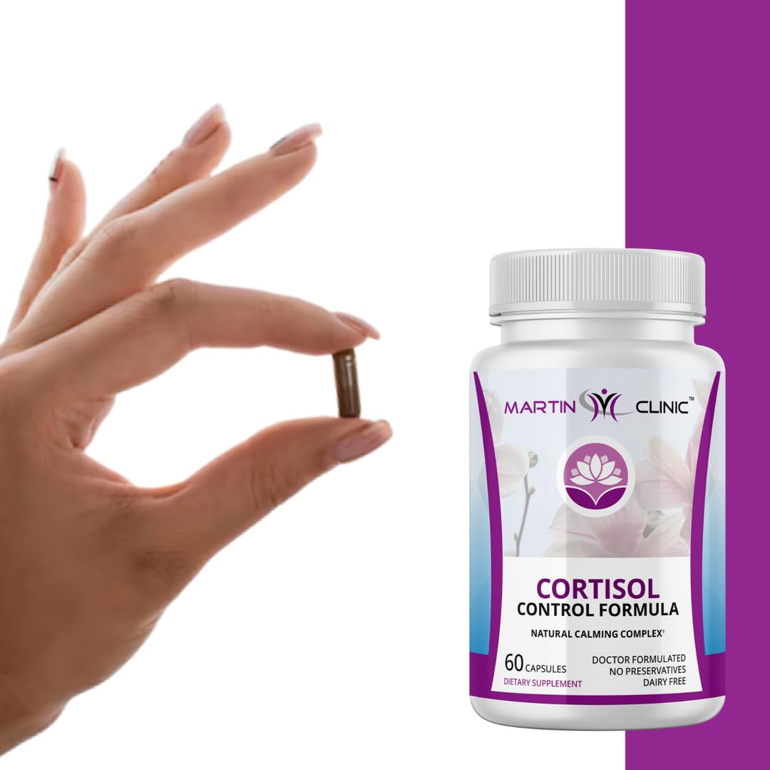 Martin Clinic Cortisol Stress Balance + Calm Recovery Daily Support for Healthy Stress Response & Emotional Stability, 60 Capsules