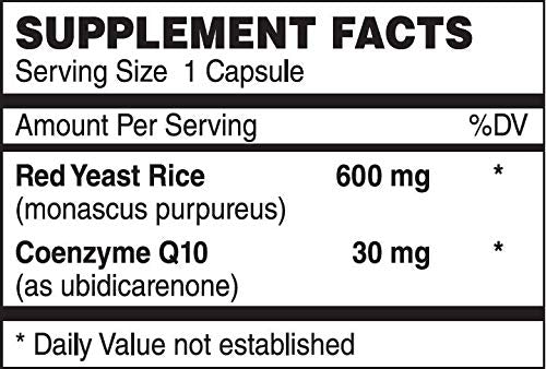Nutri-Supreme Research Red Yeast Rice 600 mg with Coenzyme Q-10, 120 Vegicaps