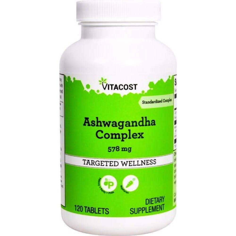 Vitacost Brand Ashwagandha Complex 578 mg Tablets 120 Count