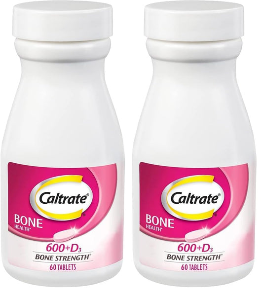 Caltrate 600 Plus D3 Calcium and Vitamin D Supplement Tablets 120 Count