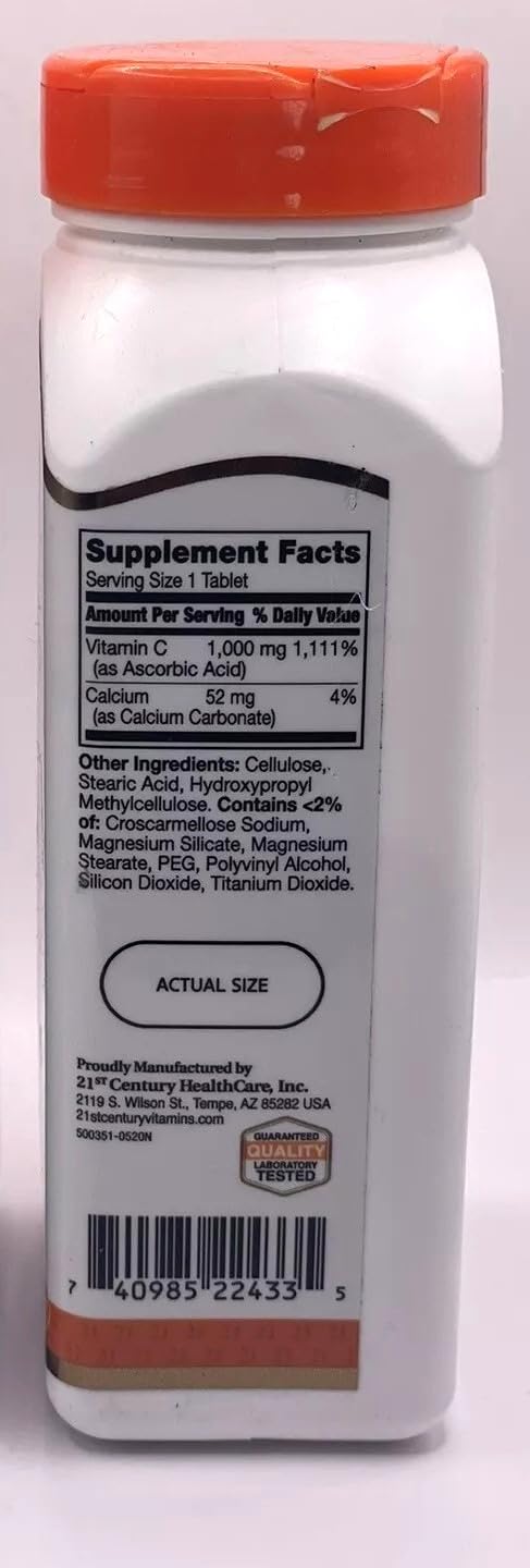21st Century Vitamin C 1000 mg Tablets, 110 Count