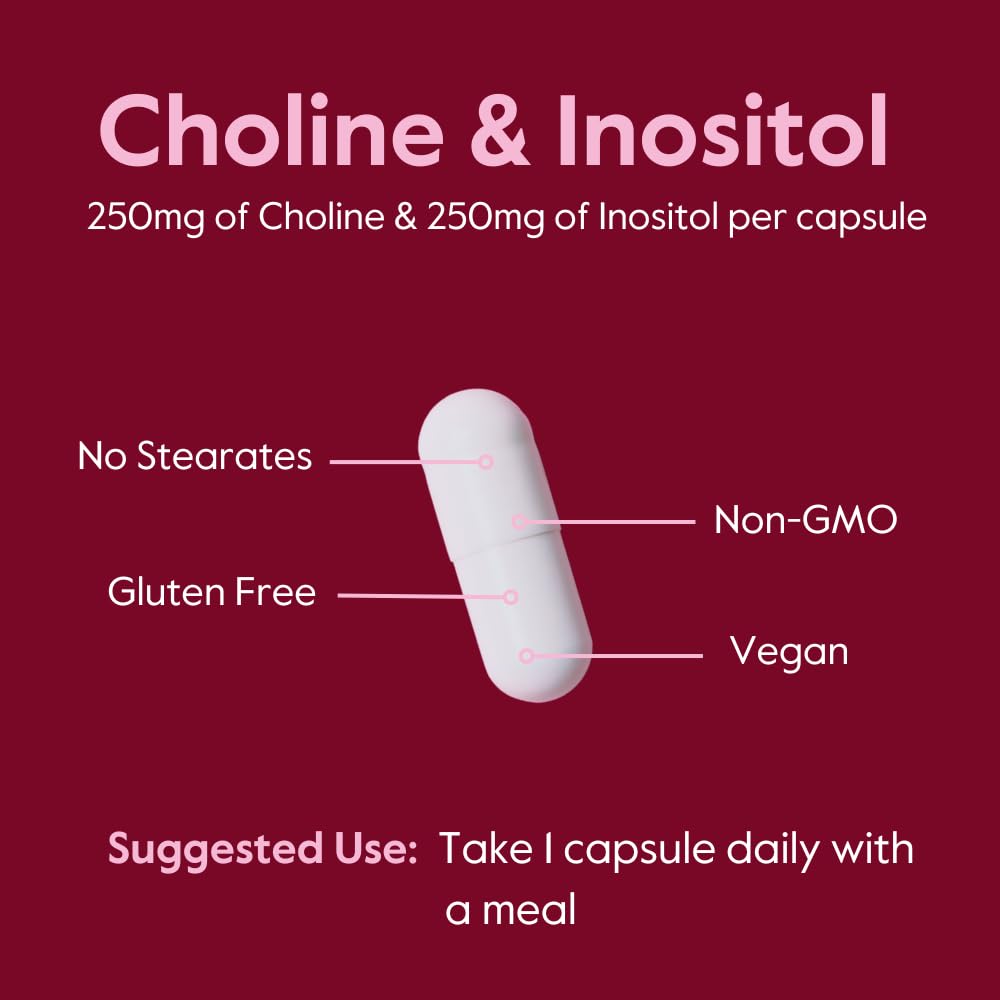 BESTVITE Choline Inositol 500mg Capsule, 120 Count