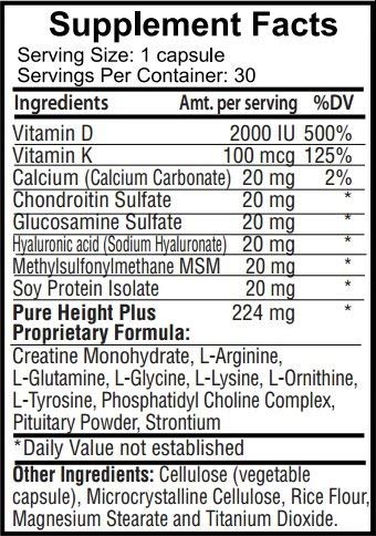 Pure BioTechnologies PureHeight Plus Capsule, 30 Count