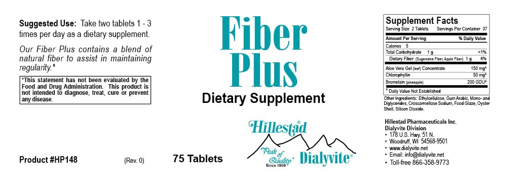 Generic Dialyvite Fiber Plus Tablet 75 Tablets