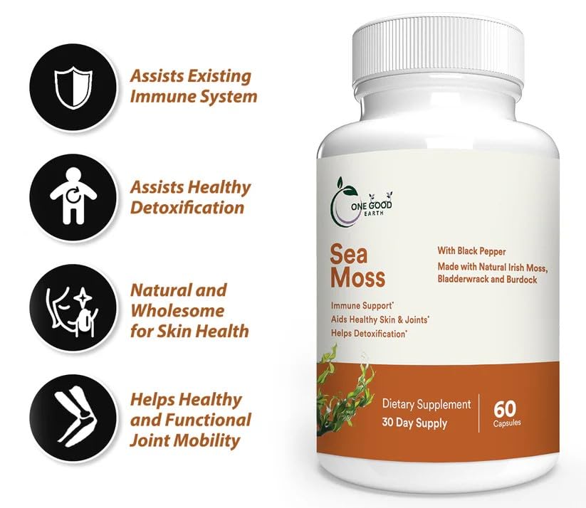 One Good Earth Sea Moss Capsules 60 Count
