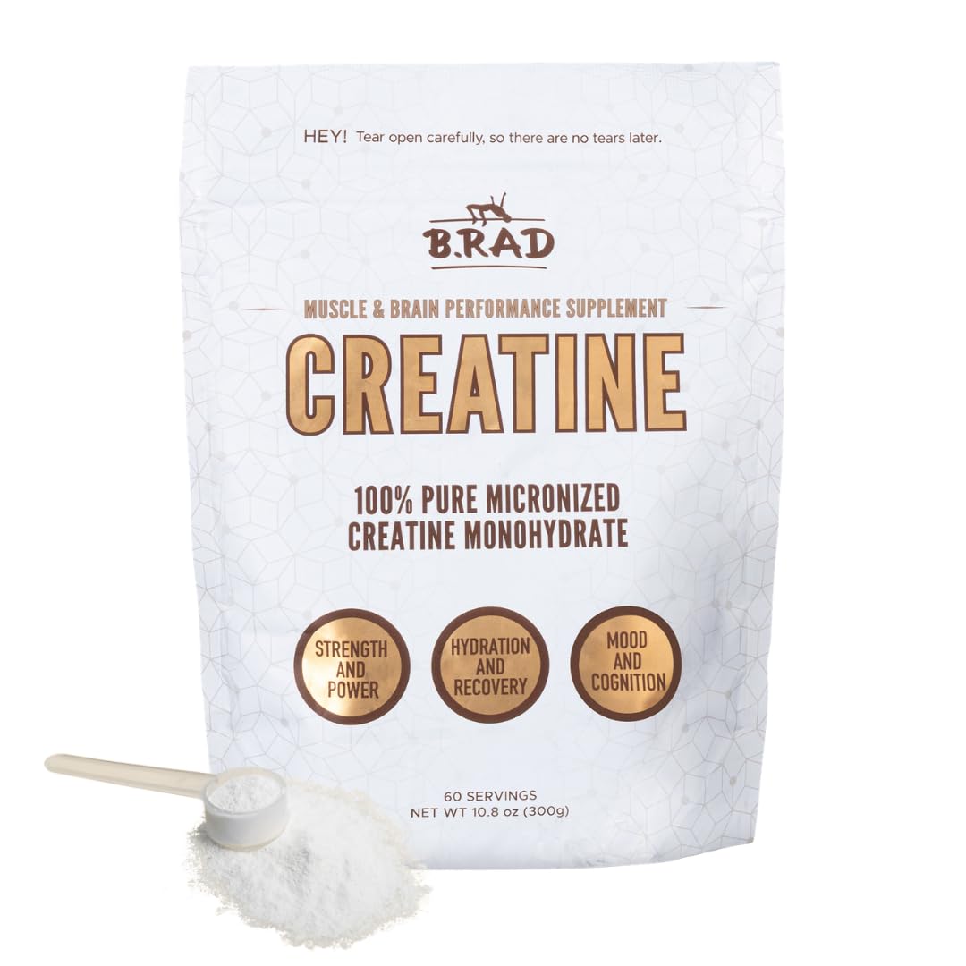 B.rad 100% Pure Micronized Creatine Monohydrate Powder, 1 Ounce