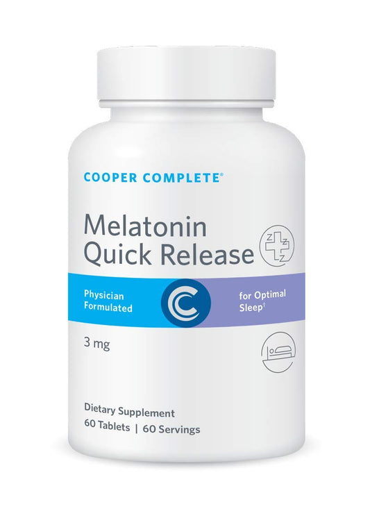 Cooper Complete Quick Release Melatonin 3 mg Fast-Dissolving Tablet, Sleep Support, 60 Tablets