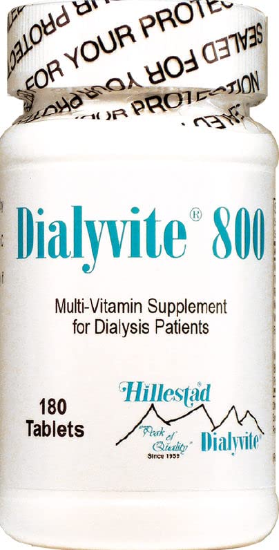 Dialyvite 800 Multi-Vitamin Supplement for Dialysis Patients Tablet, 180 Count