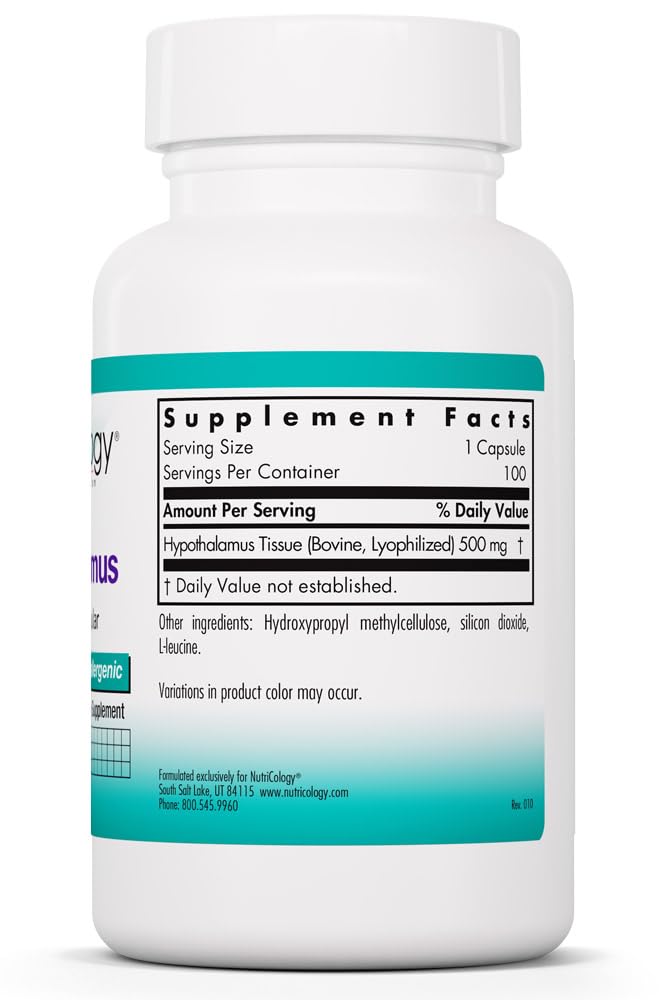 Allergy Research Group Hypothalamus Bovine Glandular Capsule 100 Vegicaps